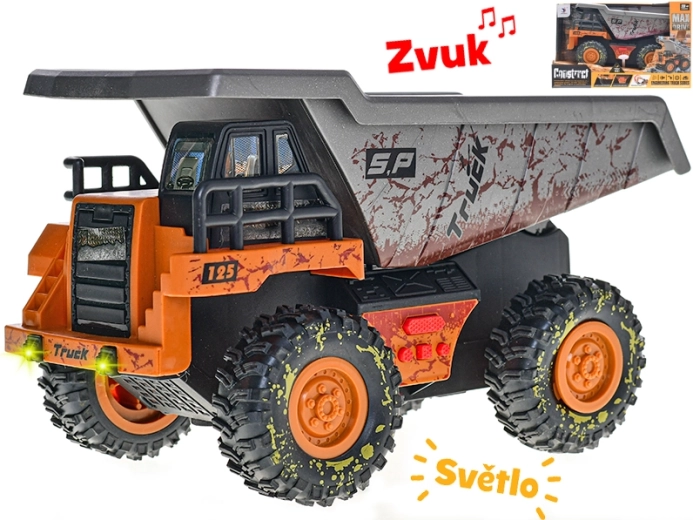Billenő építő teherautó 25 cm, fényekkel és hangokkal