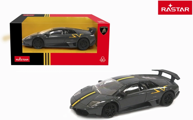 Rastar Lamborghini Murciélago LP 670-4 SV Superveloce 1:43 autómodell – szürke