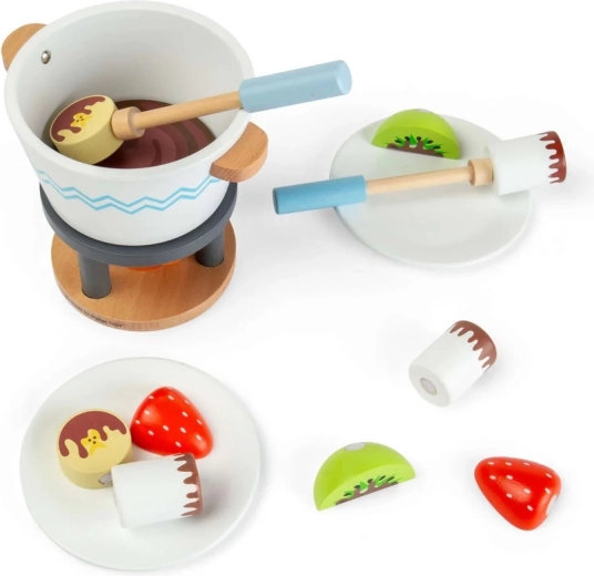 Bigjigs Toys fa fondükészlet csokoládéval