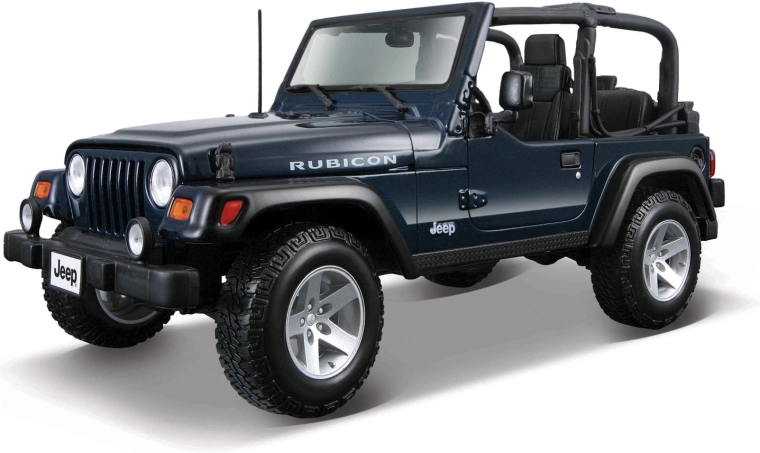 Maisto Jeep Wrangler Rubicon autómodell 1:18 fém, metálkék