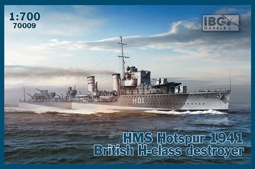 Műanyag hajómodell HMS Hotspur (1941) – H-osztályú romboló