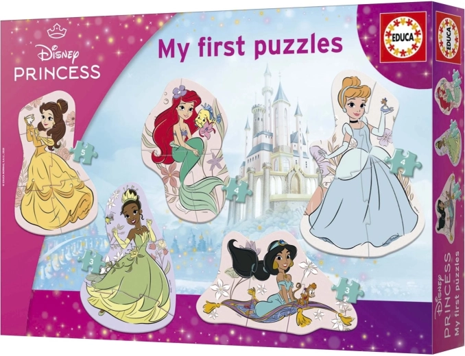 Educa baby progresszív puzzle Hercegnők 5 az 1-ben (3–8 darabos) - 1 db