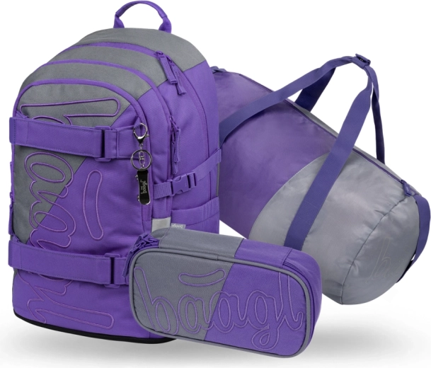 Baagl iskolai szett 3 db Skate Dual – hátizsák, tolltartó és összehajtható sporttáska GRS