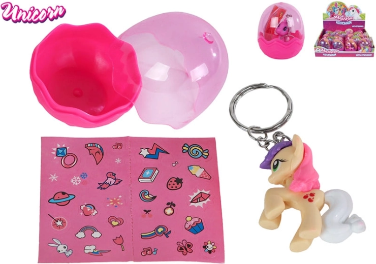 Egyszarvús kulcstartó meglepetéssel