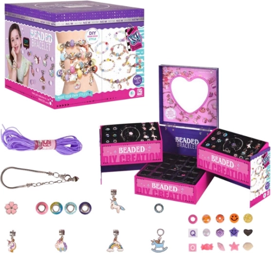 Ékszerkészítő készlet tükrös ékszerdobozban