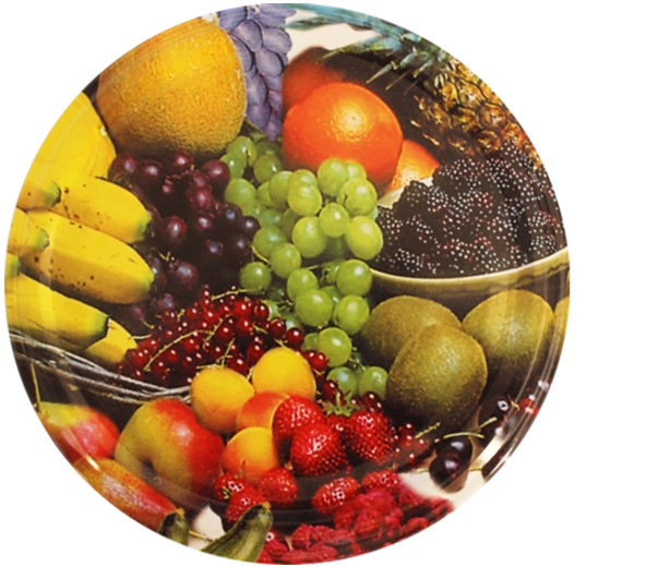 RTS befőttes üvegkupakok 82 mm banán mintával