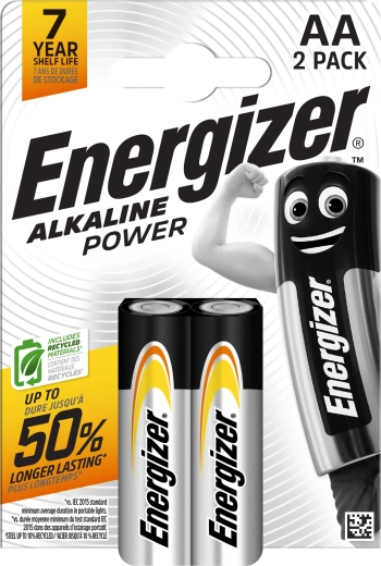 Energizer Alkaline Power AA alkáli elemek, 2 db