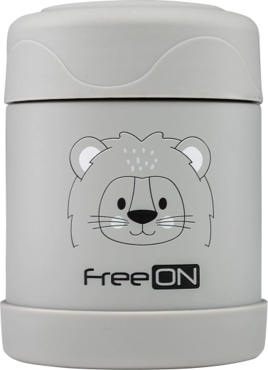 FreeON rozsdamentes acél ételtartó termosz 350 ml, szürke