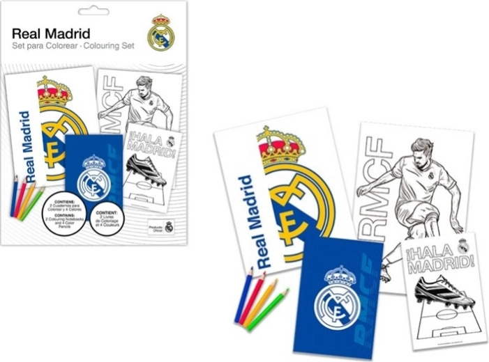Kiszínező készlet filctollakkal REAL MADRID – kreatív szett gyerekeknek