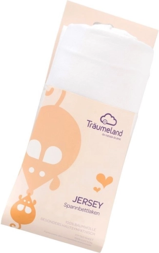 Träumeland jersey lepedő babakocsiba 35 × 78 cm, fehér