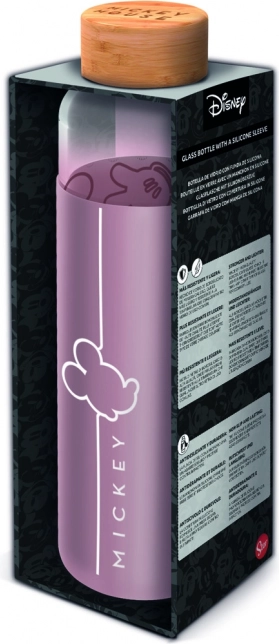 Üveges palack szilikon borítással 585 ml, Mickey