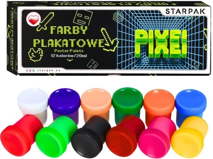 Game Pixel plakátfestékek, 12 szín