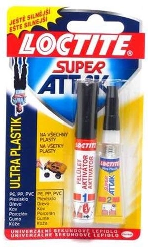 Másodragasztó műanyagokhoz aktivátorral Ultra Plastic 2 g + 4 ml