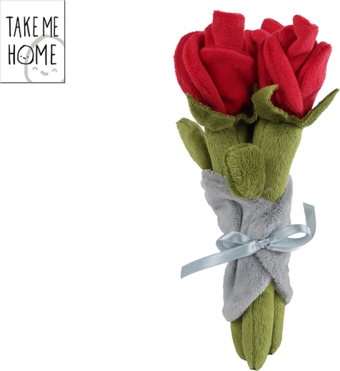 Take Me Home plüss vörös rózsacsokor 22 cm