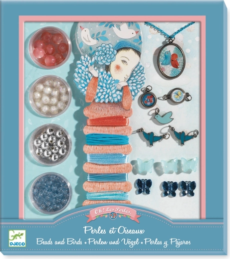 DJECO ékszerkészítő készlet Gyöngyök és madárkák