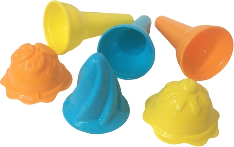 Homokozóformák fagylalt – 3 tölcsérből álló készlet