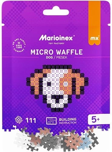 Marioinex Micro Waffle kockák – kutya (111 db)