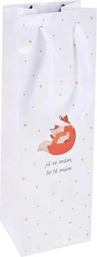 Ajándék papírtáska „Jól megvagyok…” 12 × 10 × 36 cm