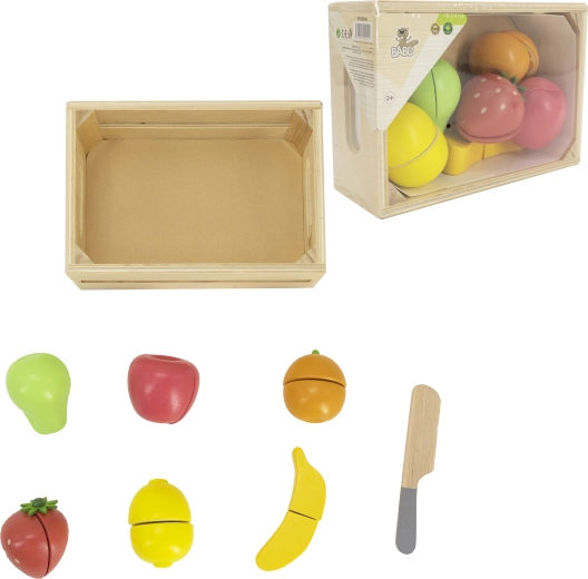 Babu fa vágó gyümölcsök rekeszben