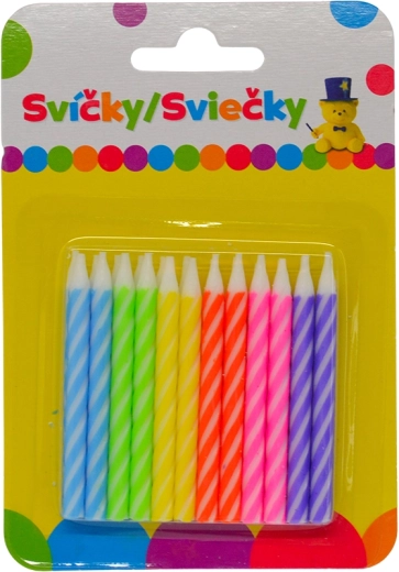 Szülinapi színes gyertyák 24 db