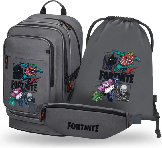 Iskolai szett Baagl Cubic Fortnite Squad 3 az 1-ben: hátizsák, tornazsák és övtáska (GRS)