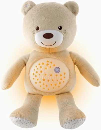 Chicco plüss maci projektorral és zenével Baby Bear First Dreams, bézs