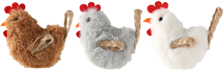 Húsvéti függő dísz csibécske 6 × 6 cm, színmix, 12 db