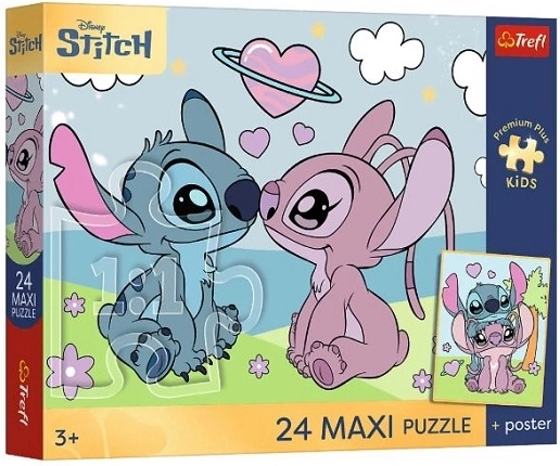 Maxi puzzle 24 darabos Premium Plus Kids: Lilo és Stitch álmai