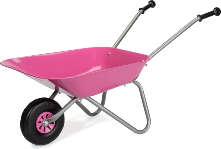 Rolly Toys rózsaszín fém gyermek talicska