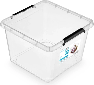 SimpleStore tárolódoboz fedéllel, 32 l (39 × 39 × 26 cm)