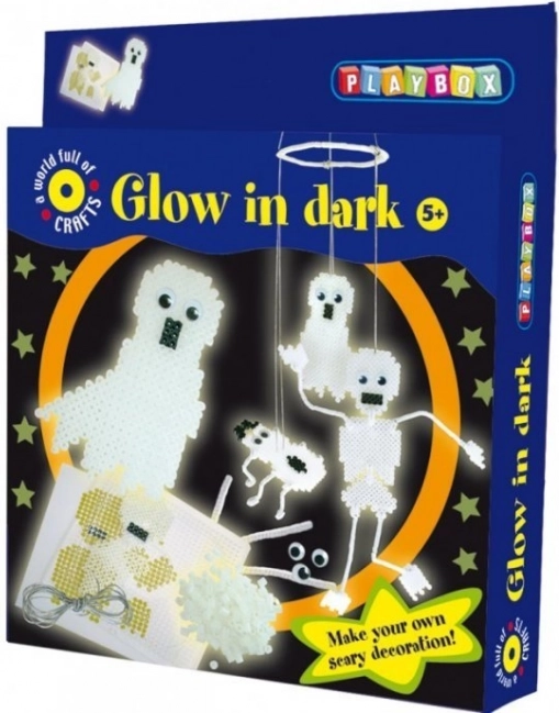 Világító vasalható gyöngyök Csontvázak és szellemek 1100db