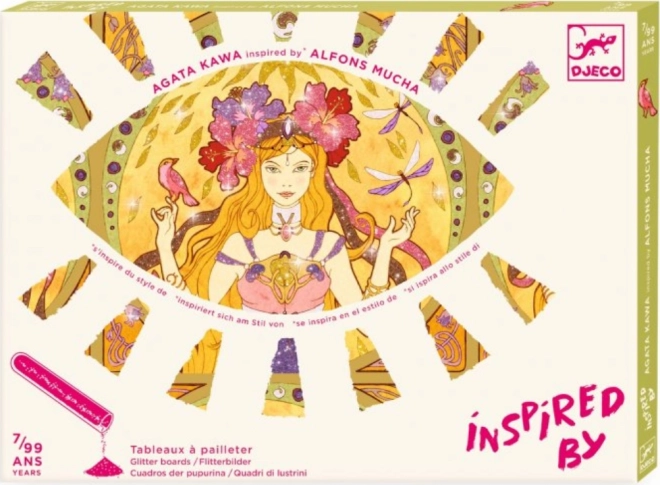 Csillogó homokszórás - Alfons Mucha által inspirált illusztrációk