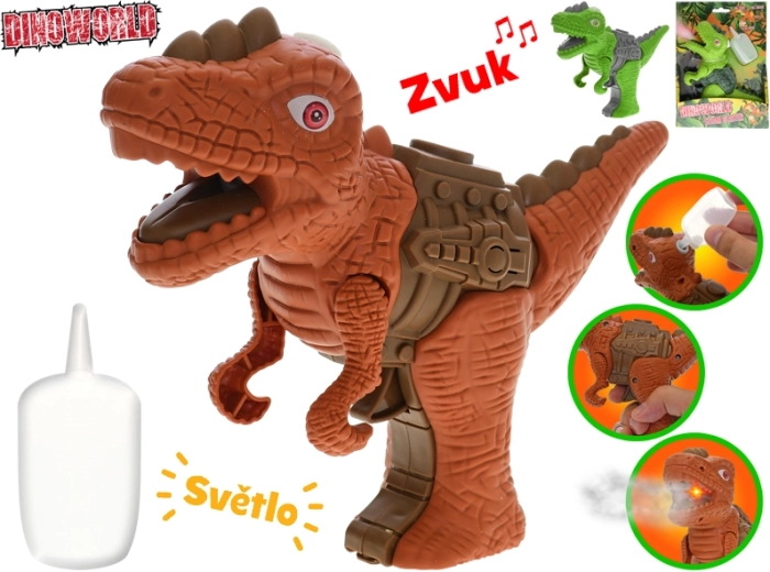 Interaktív gőzölő Dinoworld dinoszaurusz 17 cm