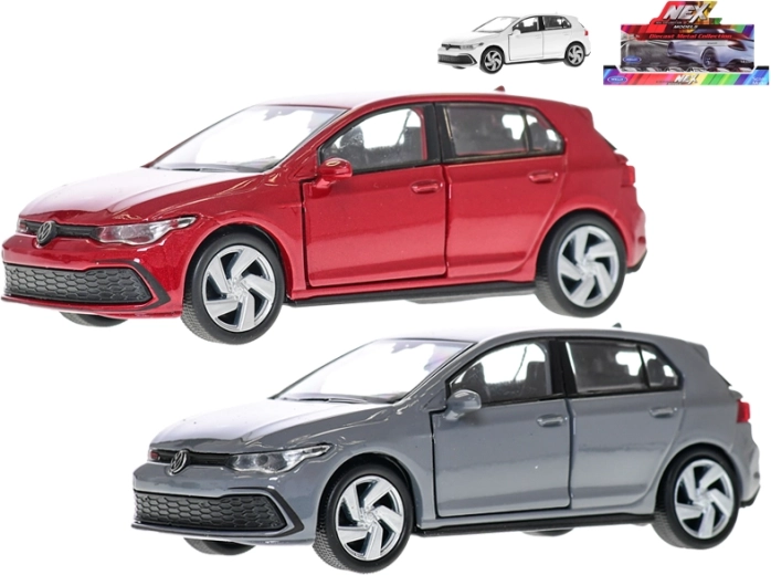 Fém autómodell Volkswagen Golf 8 GTI visszahúzós mechanikával