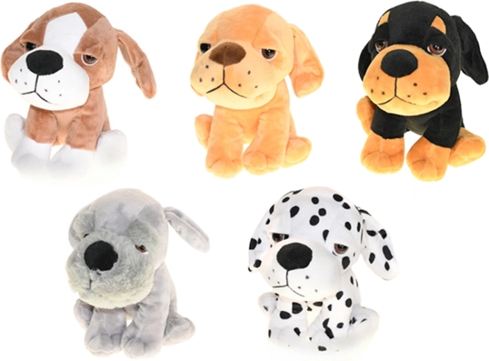 Plüss kutyus 15 cm – aranyos kis kedvenc a gyerekszobába