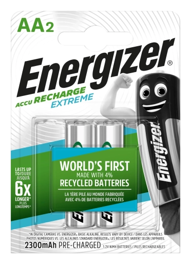 Energizer Extreme AA újratölthető akkumulátor 2300 mAh, 2 db