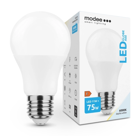 LED izzó A60 11 W E27 1055 lm hideg fehér – Modee Smart Lighting
