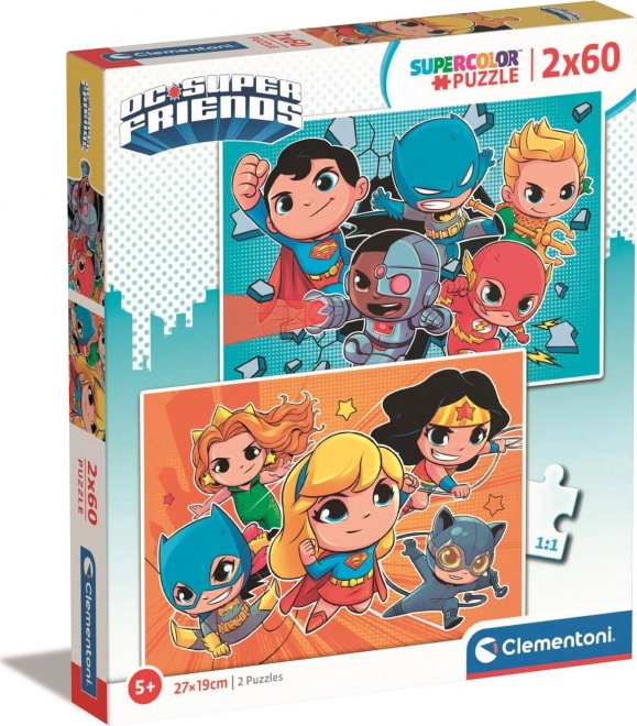 Puzzle DC Super Friends 2x60 darabos Clementoni-tól