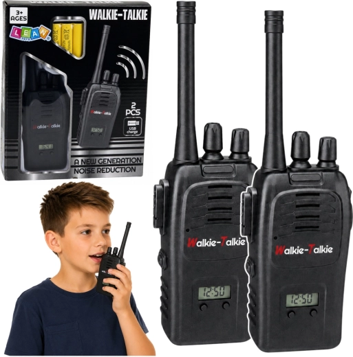 Gyerek Walkie Talkie adó-vevők USB-töltéssel, zajcsökkentéssel és 200 m hatótávval (2 db)