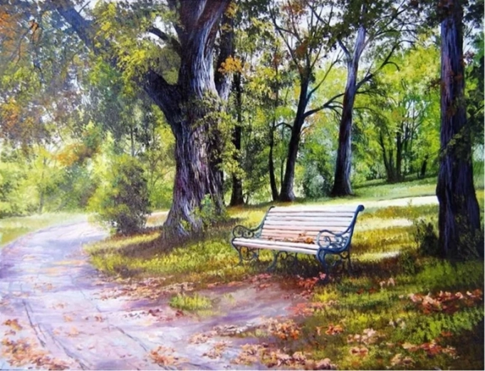 Norimpex Számfestő készlet Parki pad 40 × 50 cm