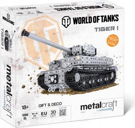 Metalcraft World of Tanks Tiger I fém tankmodell