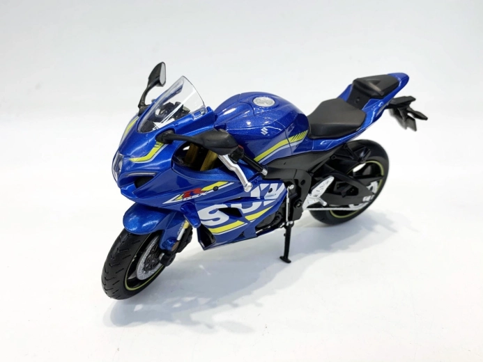 MSZ Suzuki GSX-R1000 motorkerékpár modell 1:12 kék - 1 db