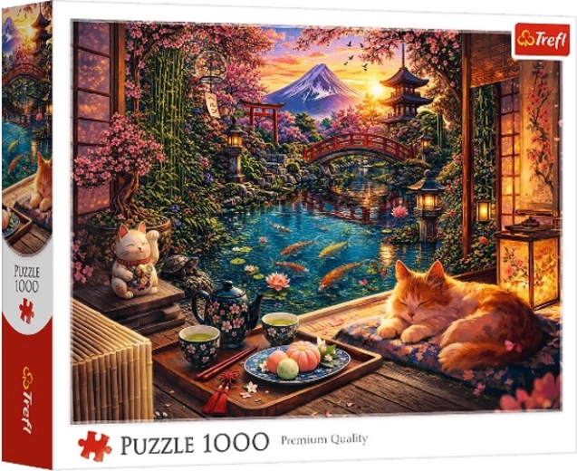 1000 darabos puzzle – Macska a szakurakertben