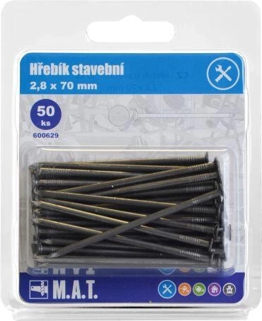 Építőipari szegek 70 × 2,8 mm, 50 db