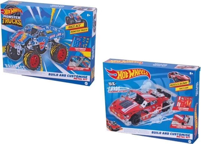 Hot Wheels Metal Tech Monster Trucks építőkészlet