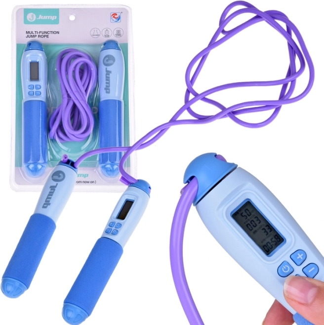 Digitális ugrókötél számlálóval, állítható hossz 215 cm