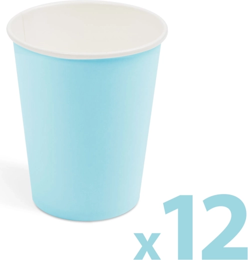 Kék papírpoharak 250 ml, 12 db