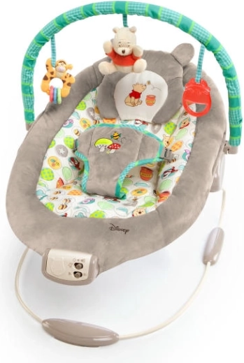 Rezgető pihenőszék dallamokkal DISNEY Baby MICIMACKÓ Dots & Hunny, 0 hó+, 9 kg-ig