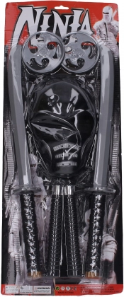 Nindzsa szett maszk és öt fegyver gyerekeknek