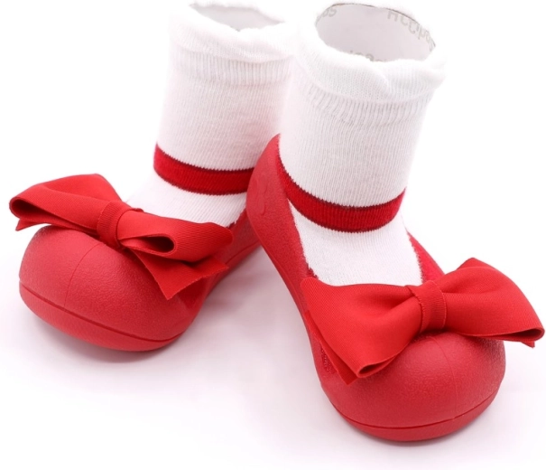 Attipas gyerek barefoot cipő Mary Jane piros